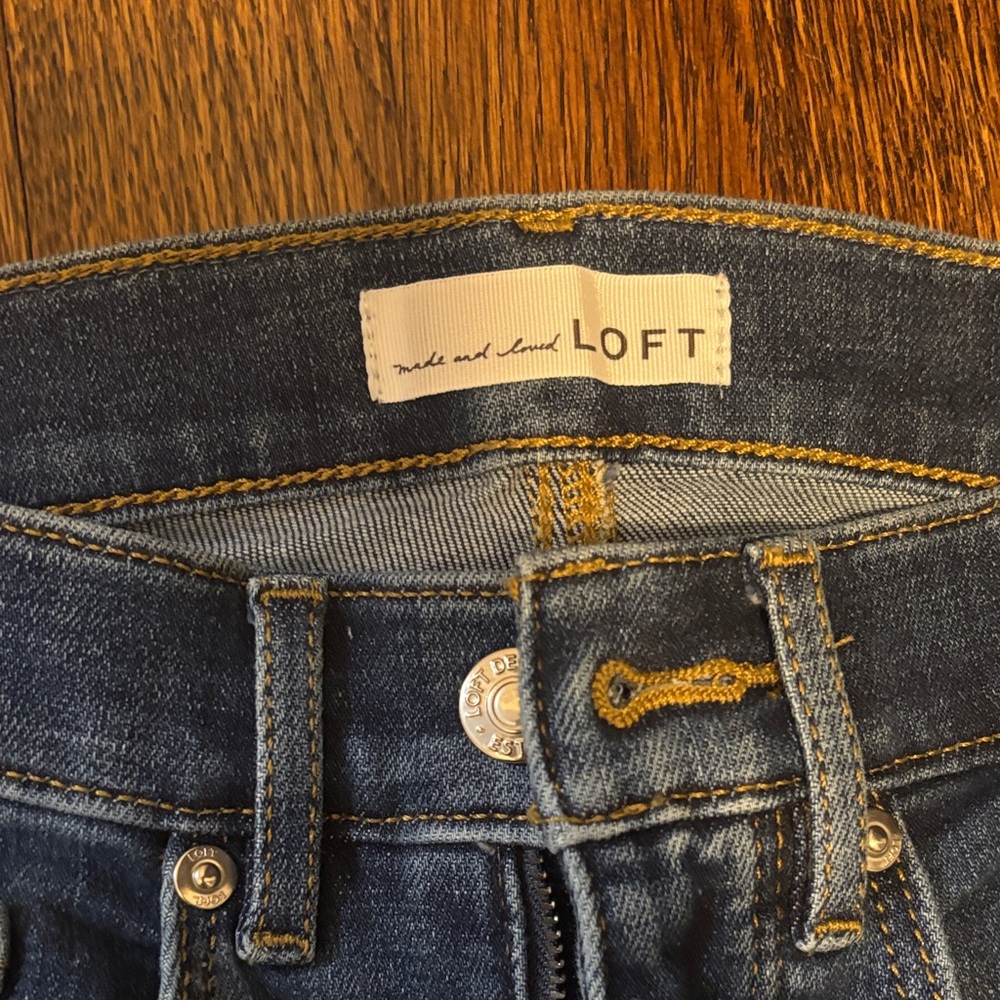 Loft kick crop jeans size 26 petite - Picture 2 of 7